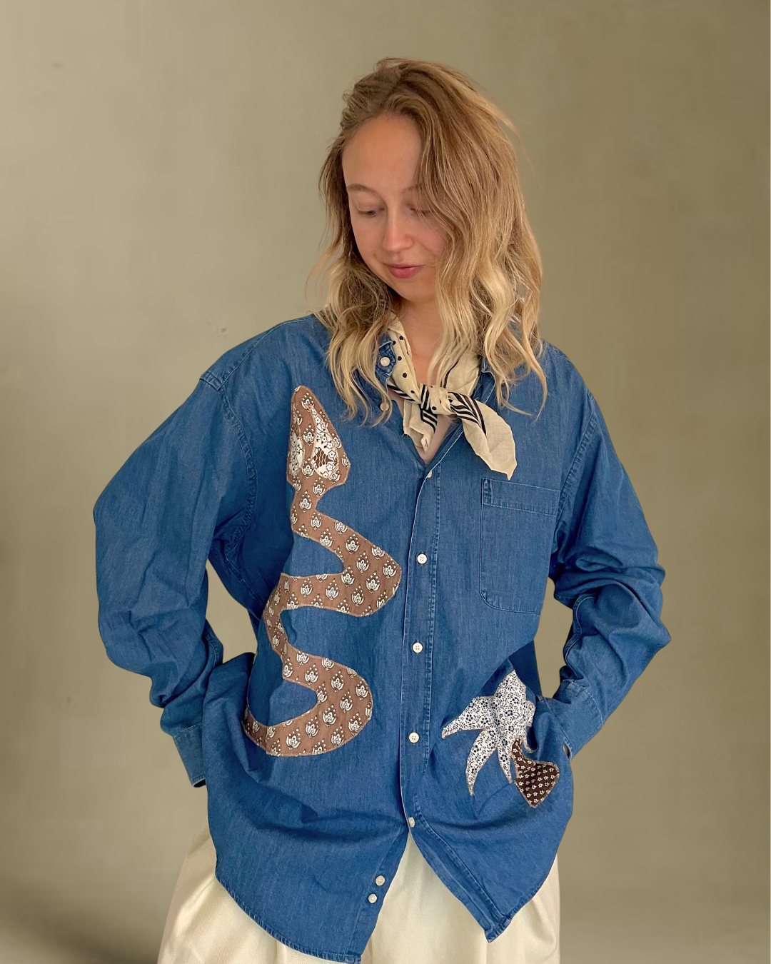 Unique patchwork shirt no.3