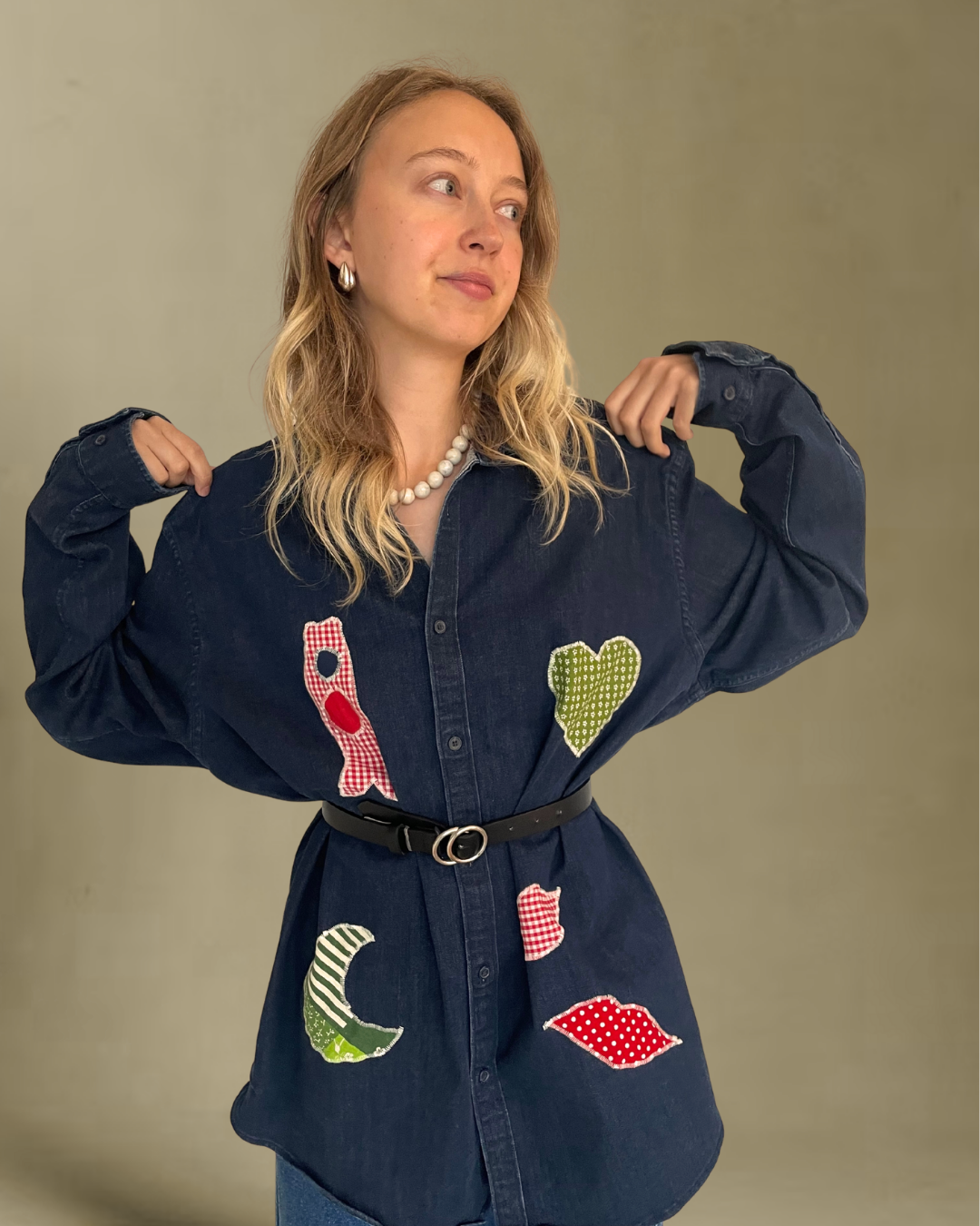 Unique patchwork shirt no.4