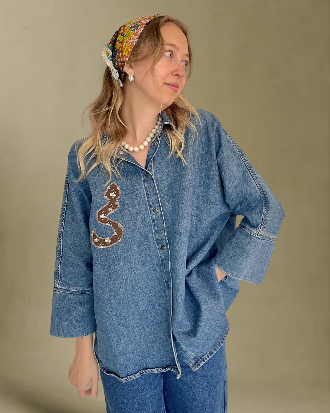 Unique patchwork shirt no.6
