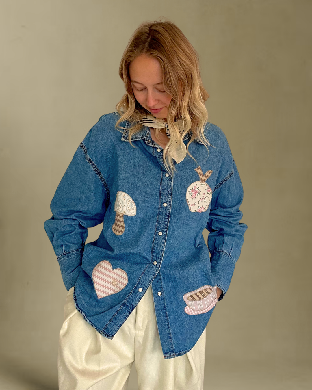 Unique patchwork shirt no.5
