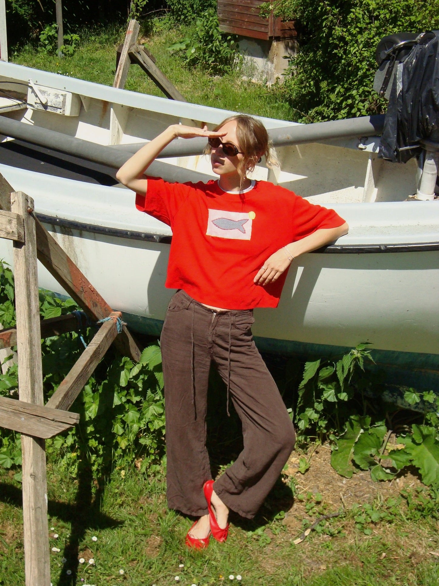 By The Harbour T-shirt No. 13 - Omel Studio - Patchwork top