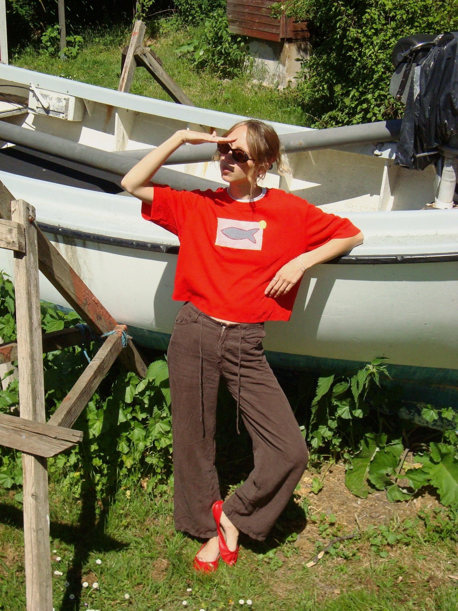 By The Harbour T-shirt No. 13 - Omel Studio - Patchwork top