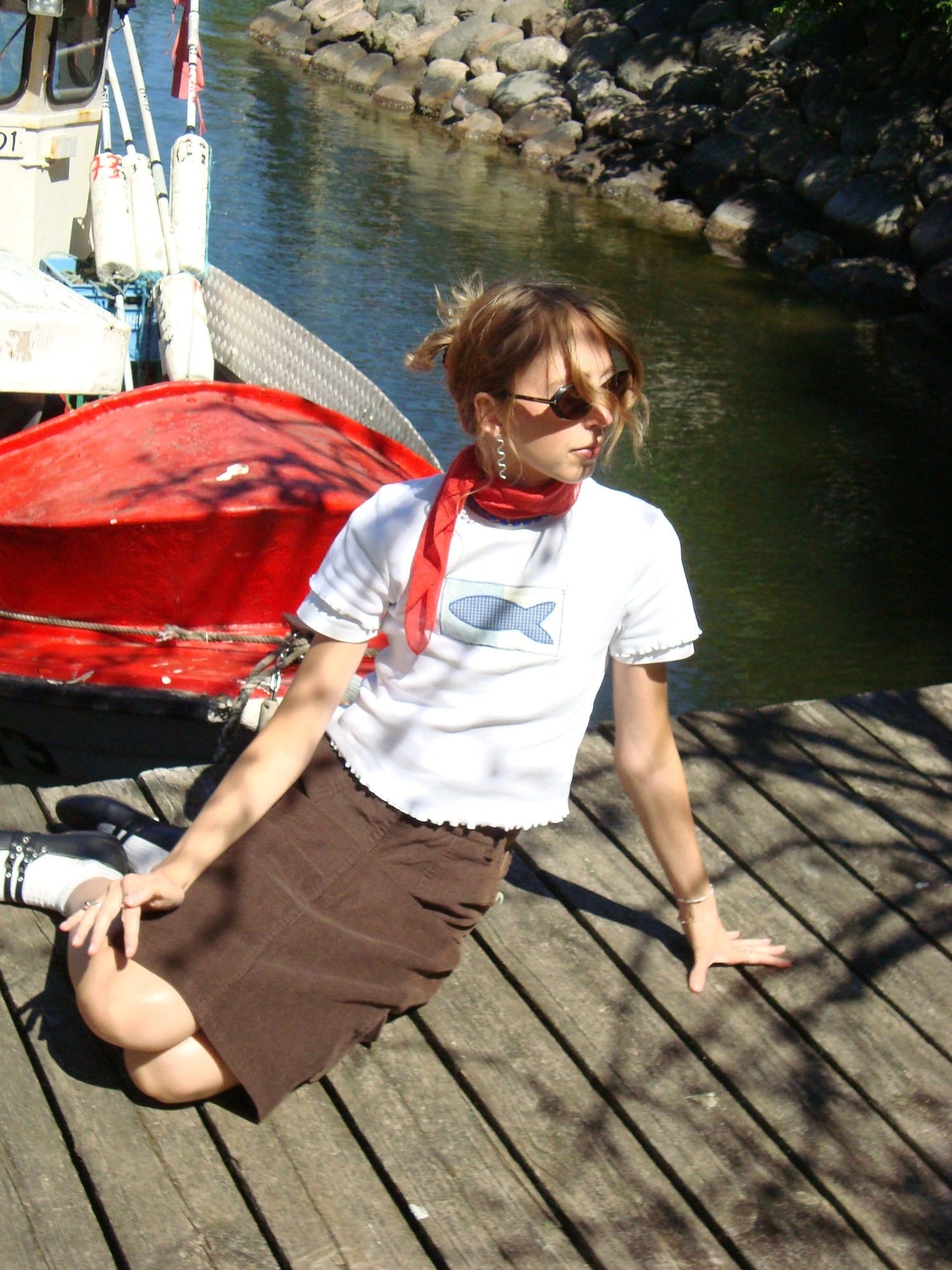 By The Harbour T-shirt No. 15 - Omel Studio - Patchwork top