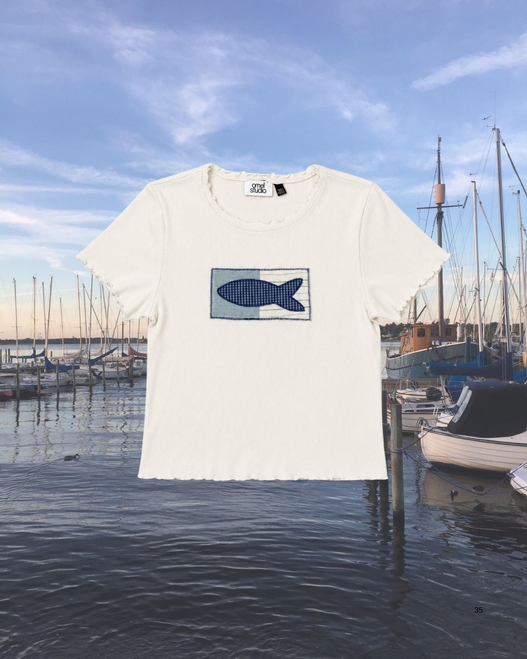 By The Harbour T-shirt No. 15 - Omel Studio - Patchwork top